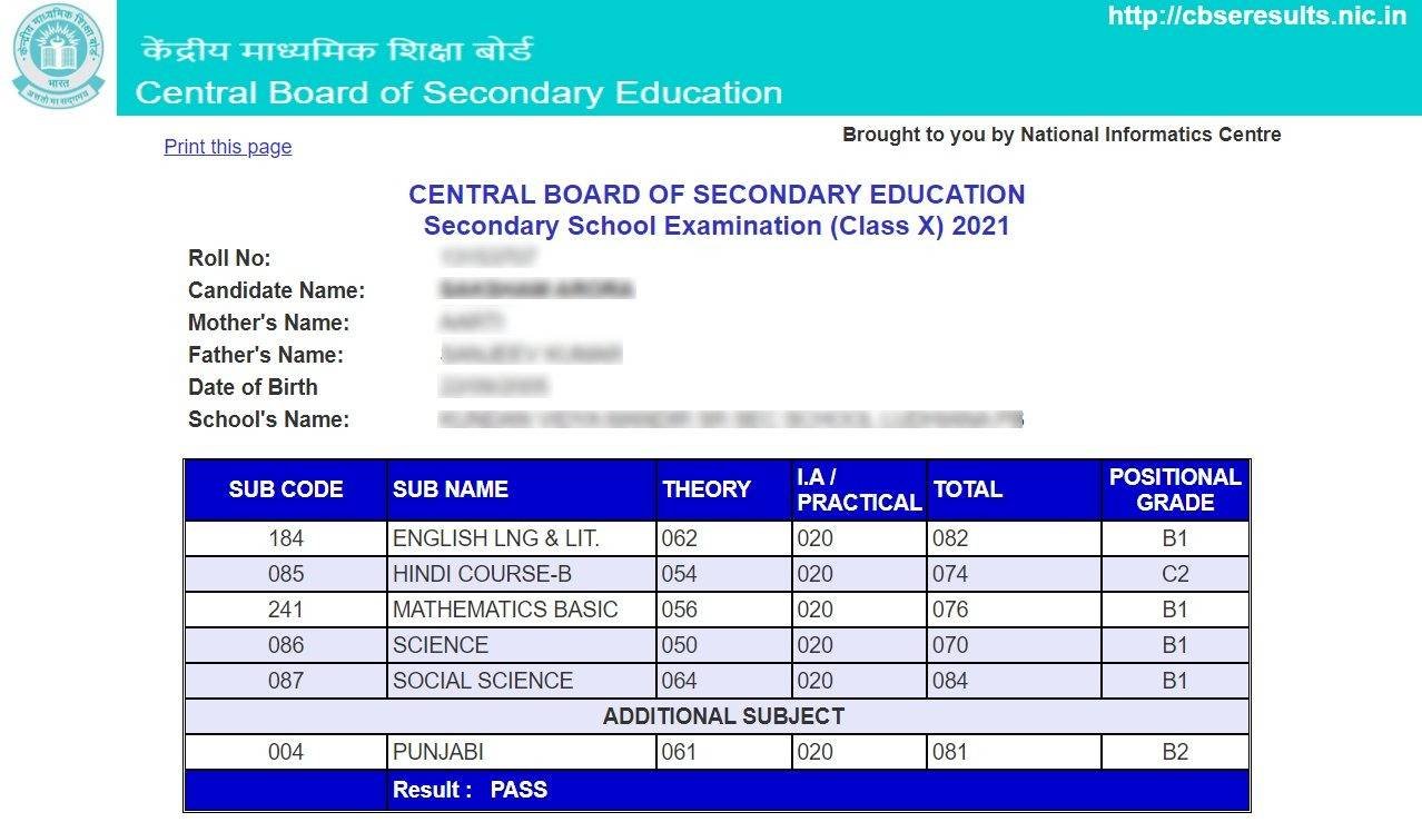 CBSE 10th Result 2025