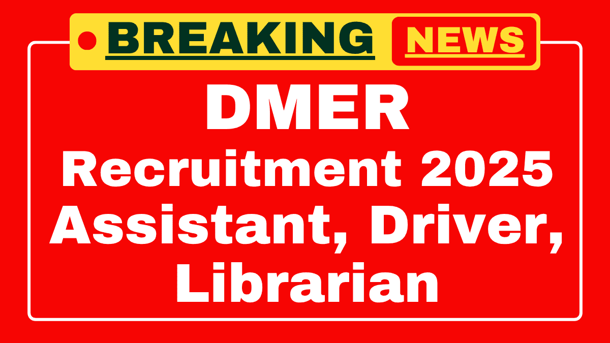 DMER Technical & Non-Technical Recruitment