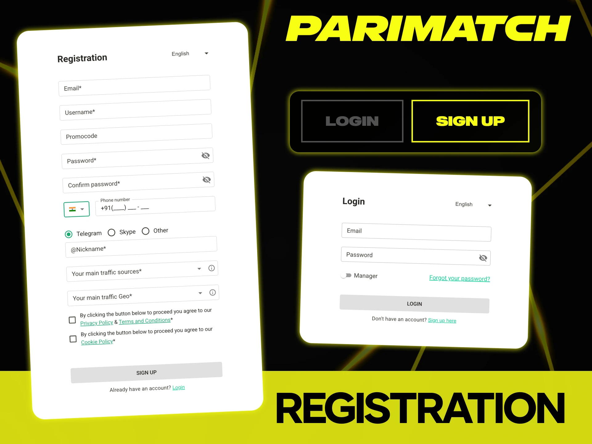 Joining the Parimatch affiliate program is not difficult.