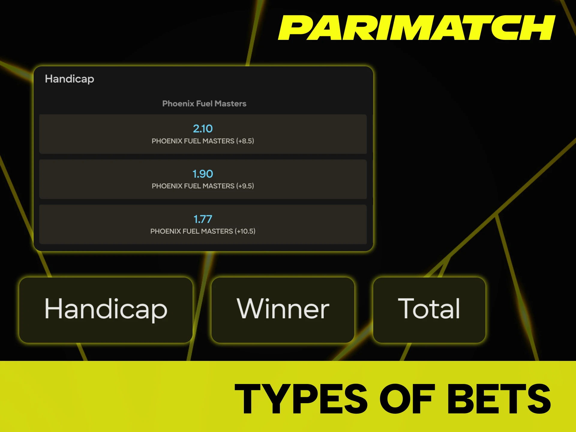 Choose from a variety of basketball markets at Parimatch.
