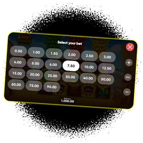 Adjust your bet size with flexible options available in 3 Hot Chillies at Parimatch.