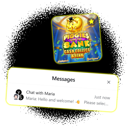 Get instant assistance from the support team via live chat while playing Piggies and the Bank at Parimatch.