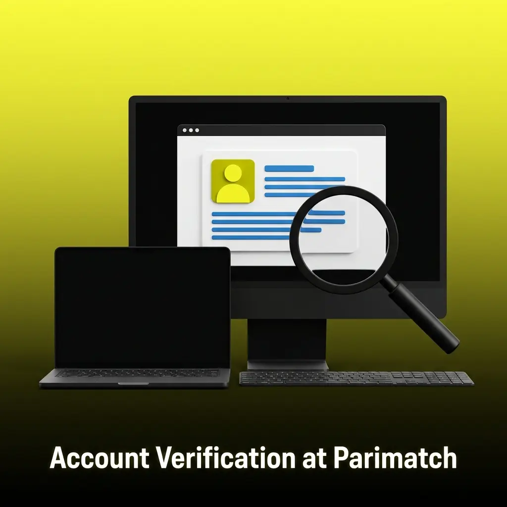 Parimatch account verification process in India showing ID upload steps for Aadhaar, PAN card or passport submission